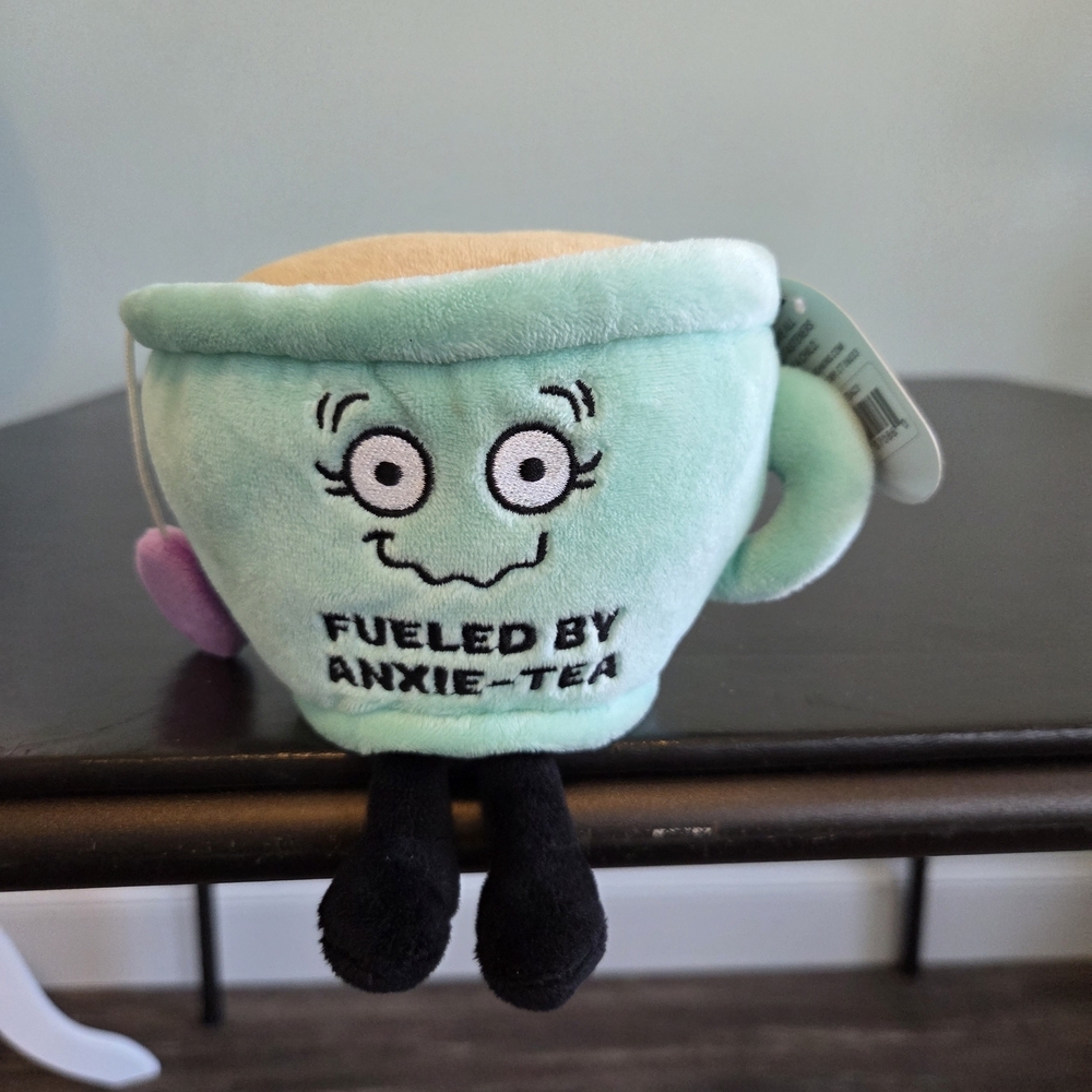 Punchkins Fueled By Anxie-Tea Plush Coffee Cup Toy New With Tags